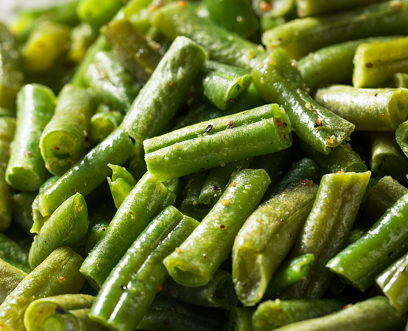 Hausgemachte Sauteed Gekochte grüne Bohnen