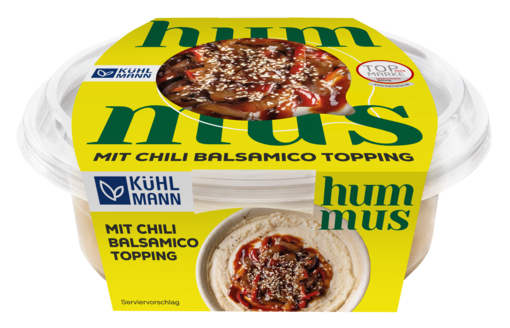 Hummus mit Chili Balsamico Zwiebel Topping, 175 g