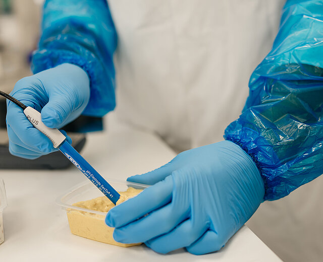 ph-Wert Messung eines Produkts