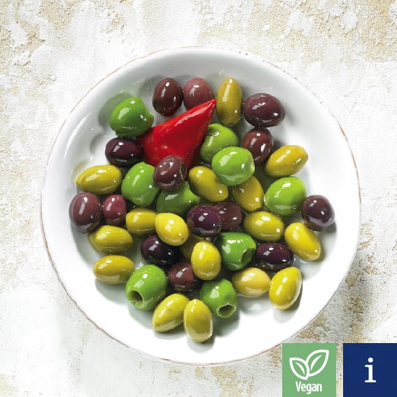 Colorful olive assortment